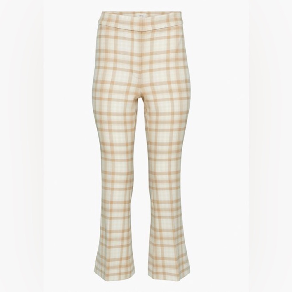 Aritzia Wilfred SEQUENCE Plaid Flare Trouser Pants